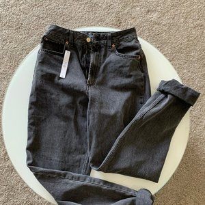 High rise ''mom'' jeans black